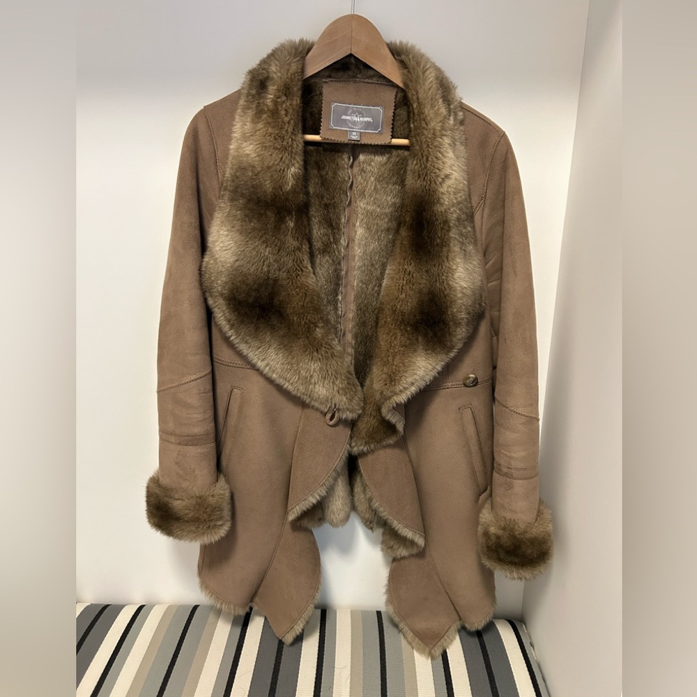 Johnston & Murphy faux sheepskin coat